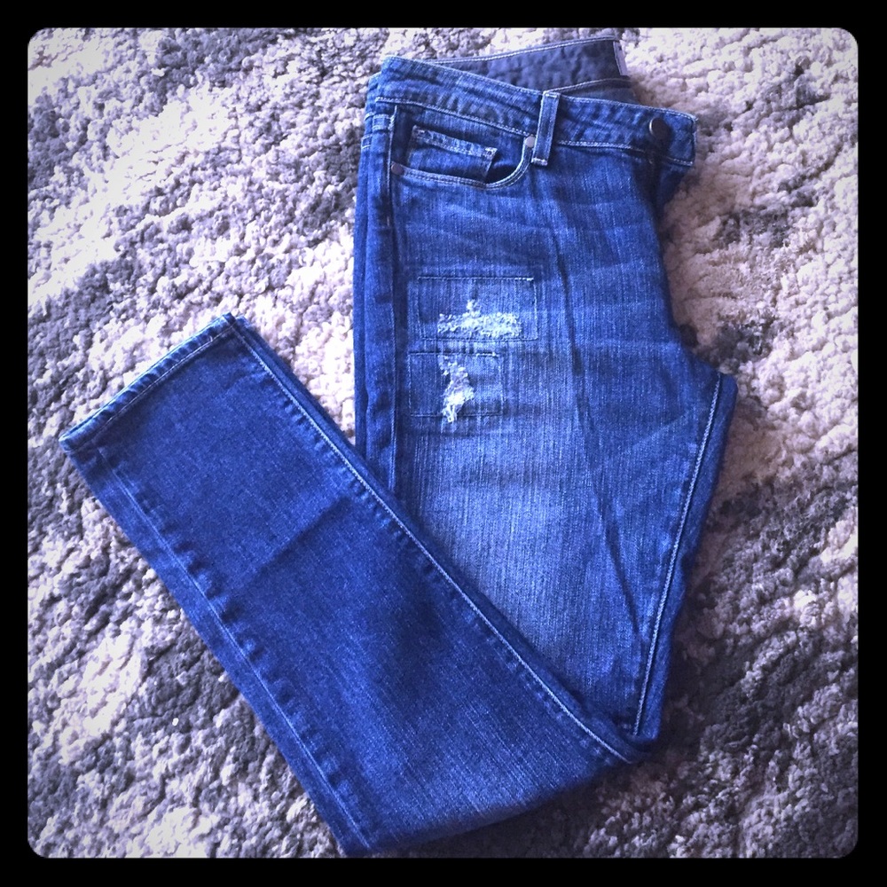 Paige Distressed Skyline Ankle Peg 30